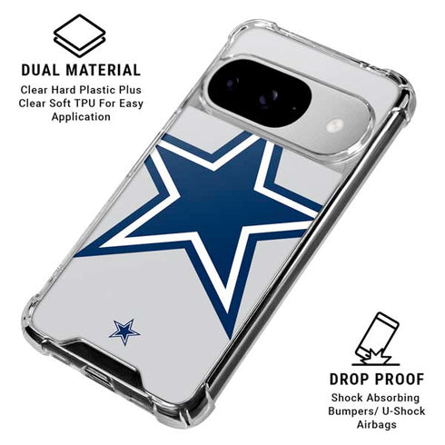 NFL Dallas Cowboys Large Logo Google Pixel 10 Clear Case